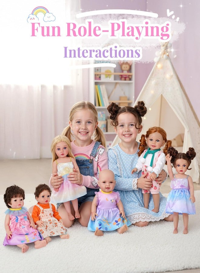 BABESIDE 6 Sets of Baby Doll Clothes for 14-18 Inch Dolls, Bitty Babydolls Clothes and Dolls Dress with Baby Doll Accessories for Kids Pretend Play Toys - Image 5